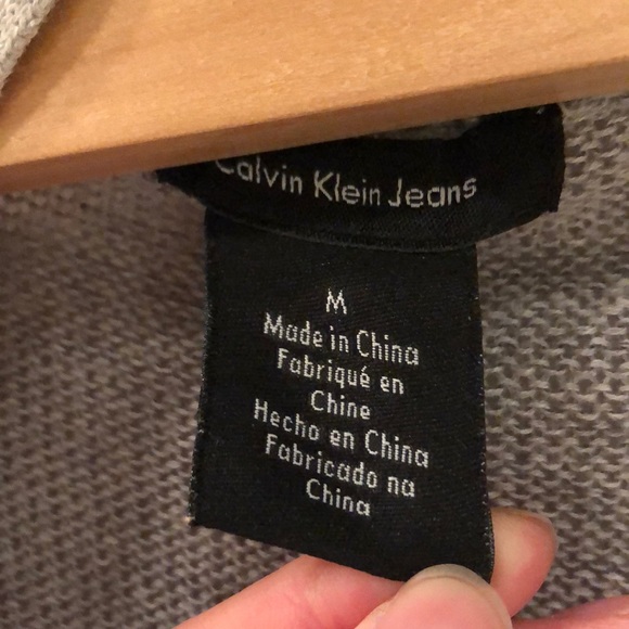 Calvin Klein Jeans Long Grey Cardigan - Picture 2 of 6